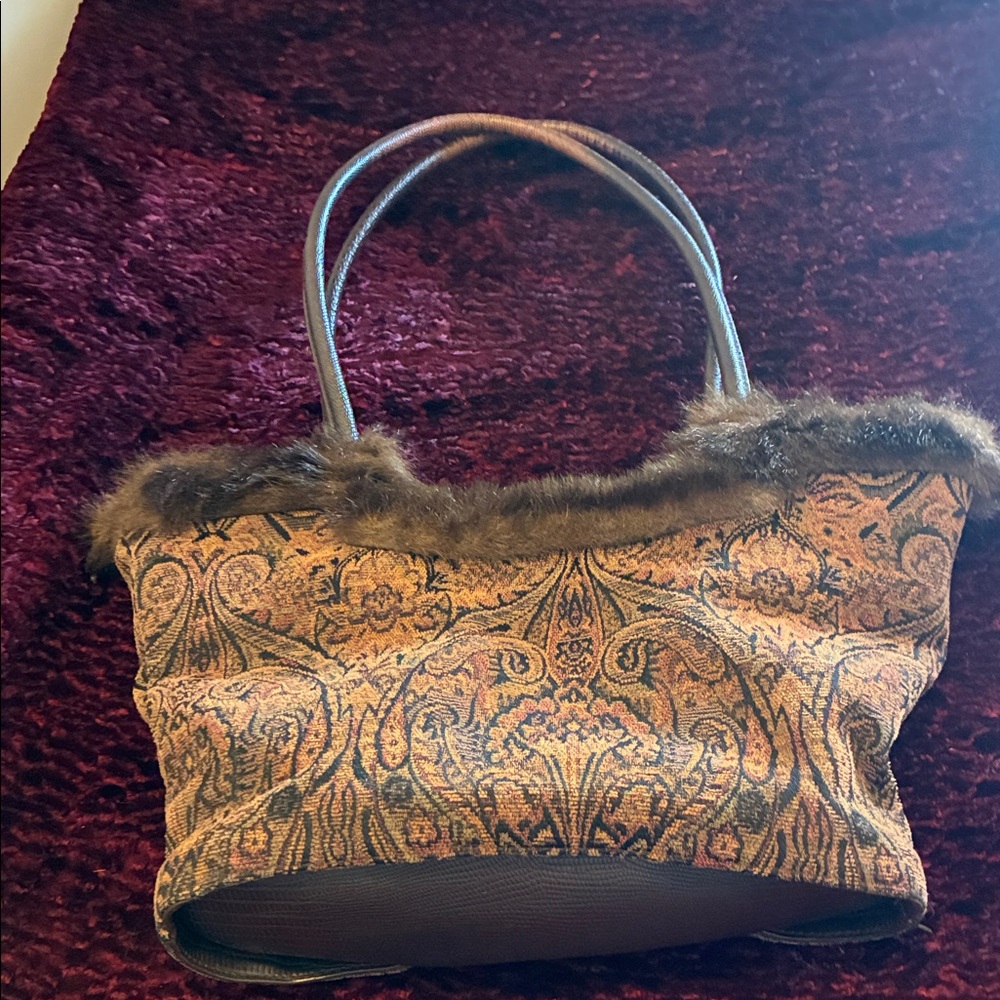 Elegant Brown Patterned Women's Bag